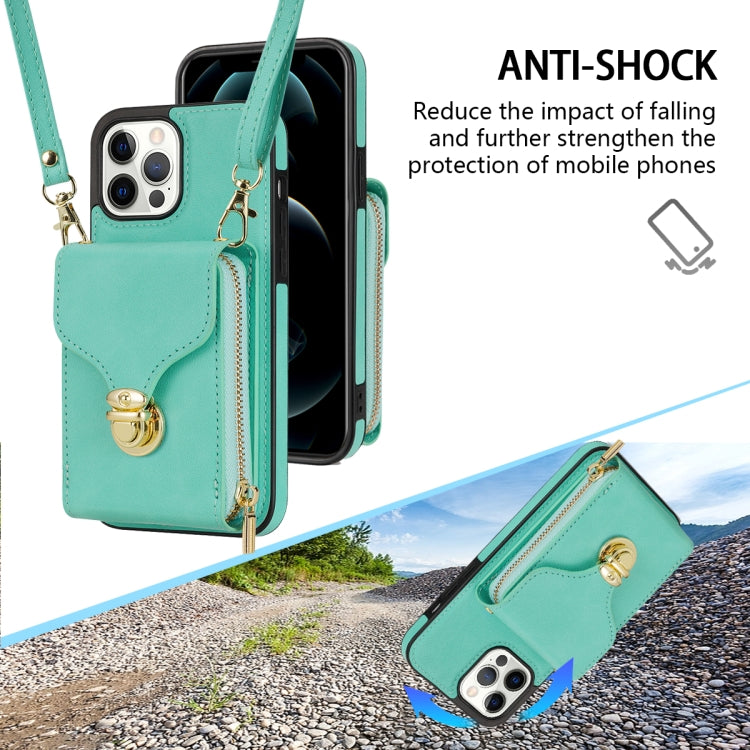 For iPhone 13 Pro Zipper Hardware Card Wallet Phone Case