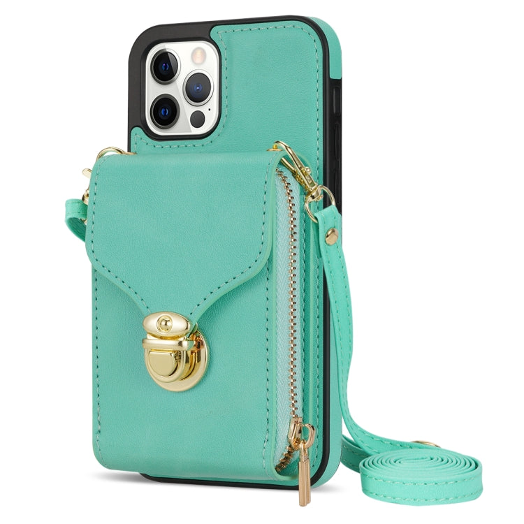 For iPhone 12 Pro Max Zipper Hardware Card Wallet Phone Case