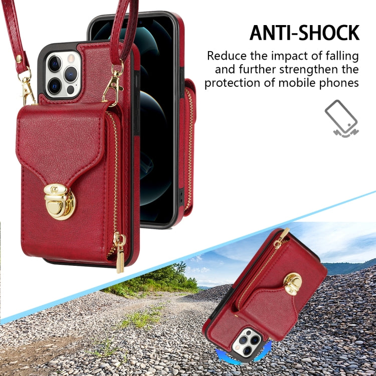 For iPhone 11 Pro Max Zipper Hardware Card Wallet Phone Case