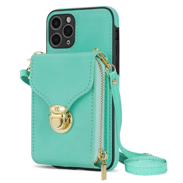 For iPhone 11 Pro Max Zipper Hardware Card Wallet Phone Case