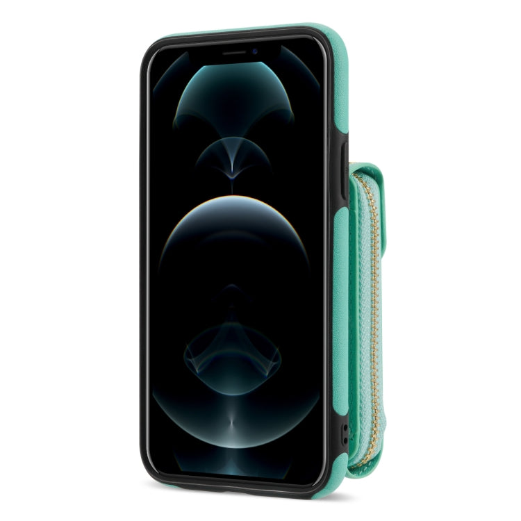 For iPhone XS / X Zipper Hardware Card Wallet Phone Case