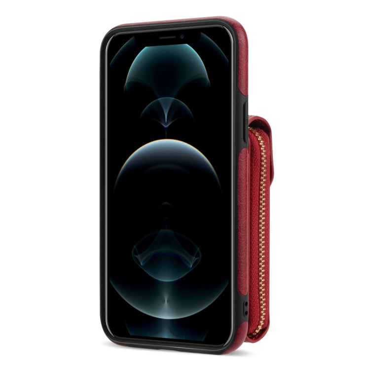 For iPhone XR Zipper Hardware Card Wallet Phone Case