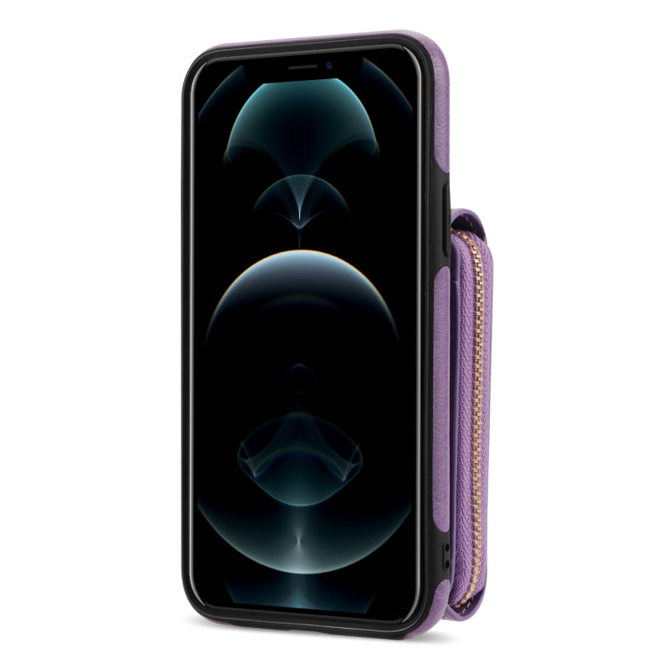 For iPhone XR Zipper Hardware Card Wallet Phone Case