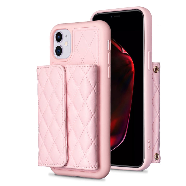 For iPhone 11 Horizontal Wallet Rhombic Leather Phone Case