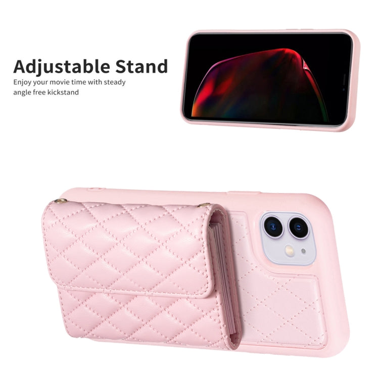 For iPhone 11 Horizontal Wallet Rhombic Leather Phone Case