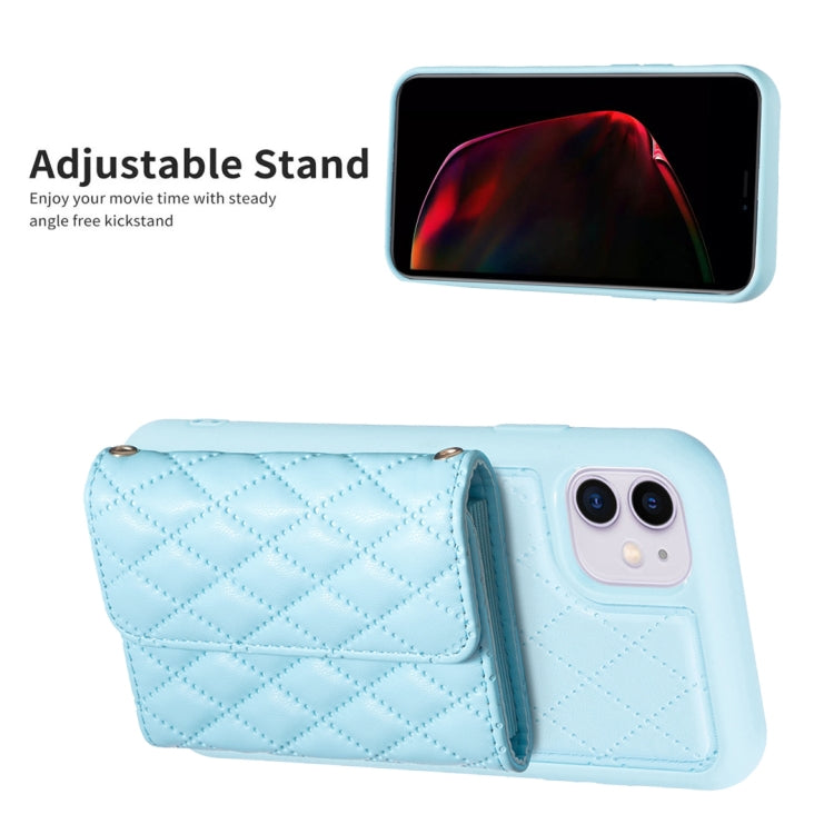 For iPhone 11 Horizontal Wallet Rhombic Leather Phone Case