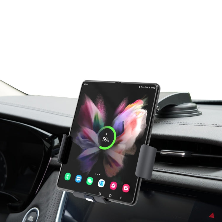 For Samsung Galaxy Z Fold4 / 3 S7 Dual Coil Car Phone Holder Wireless Charger