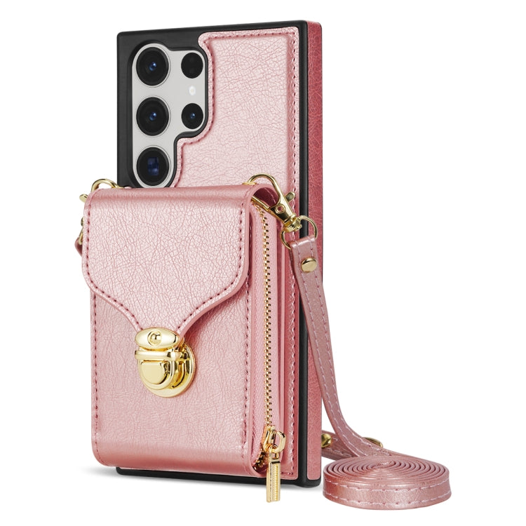 For Samsung Galaxy S23 Ultra 5G Zipper Hardware Card Wallet Phone Case