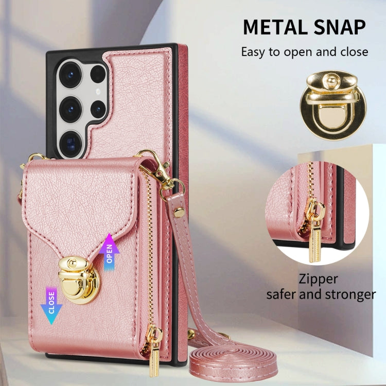 For Samsung Galaxy S23 Ultra 5G Zipper Hardware Card Wallet Phone Case