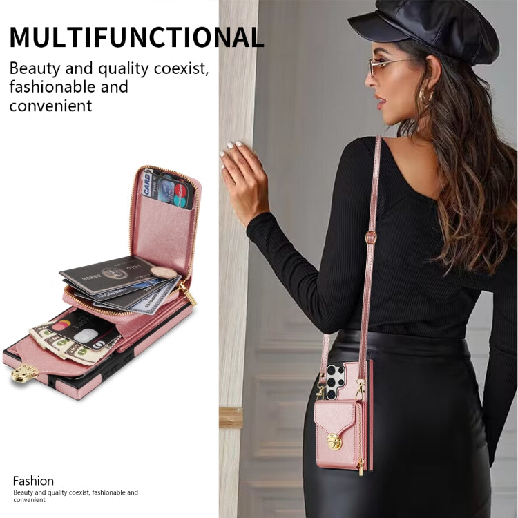 For Samsung Galaxy S23 Ultra 5G Zipper Hardware Card Wallet Phone Case