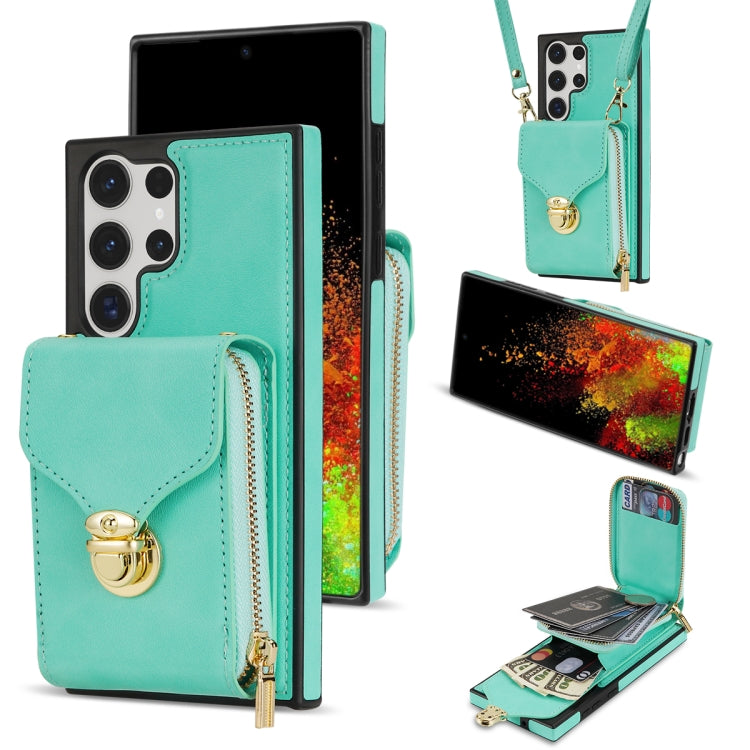 For Samsung Galaxy S23 Ultra 5G Zipper Hardware Card Wallet Phone Case