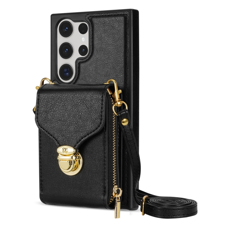 For Samsung Galaxy S22 Ultra 5G Zipper Hardware Card Wallet Phone Case