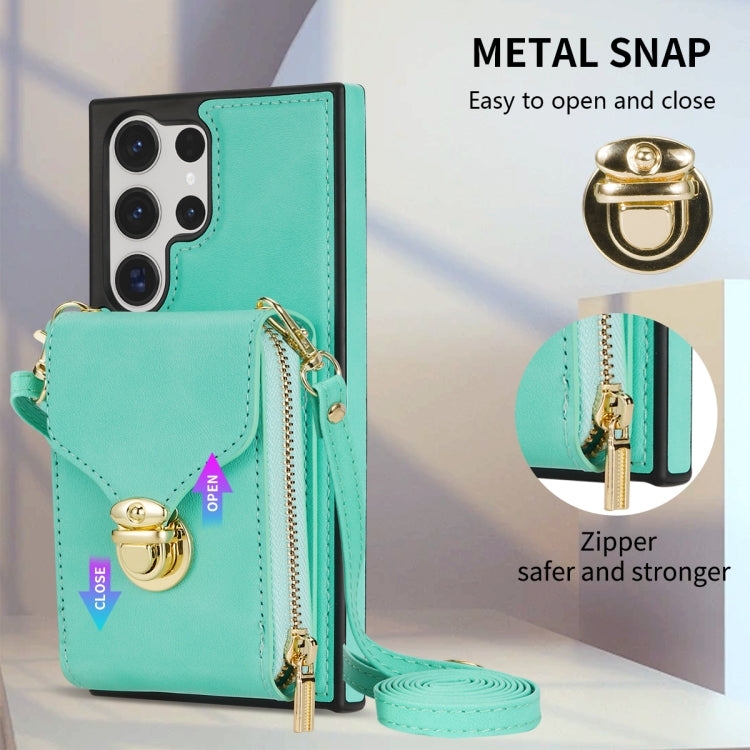 For Samsung Galaxy S22 Ultra 5G Zipper Hardware Card Wallet Phone Case