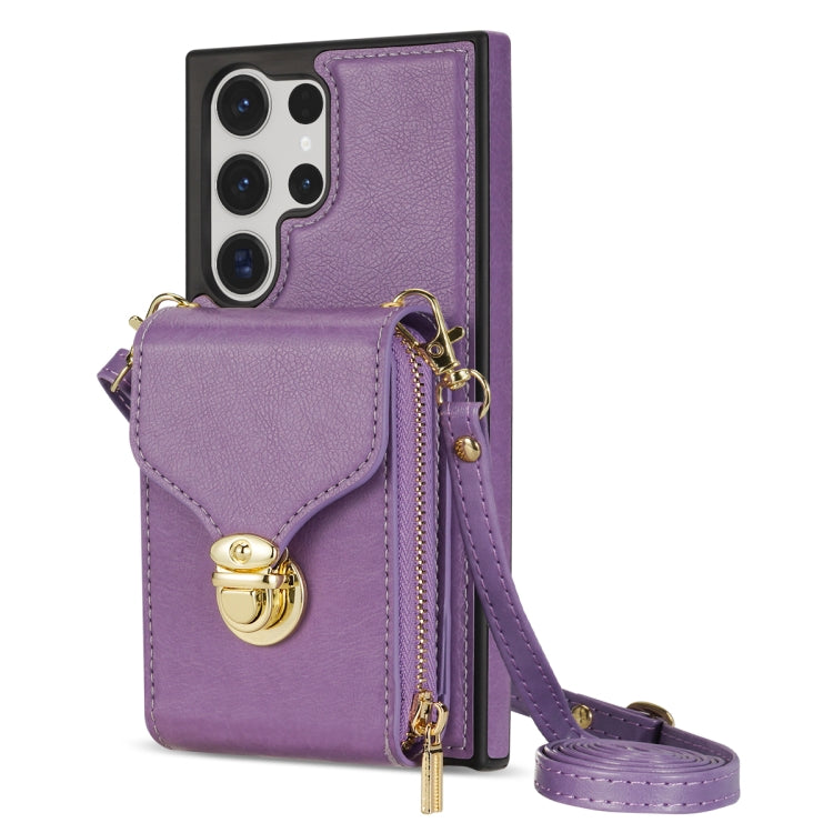 For Samsung Galaxy S22 Ultra 5G Zipper Hardware Card Wallet Phone Case