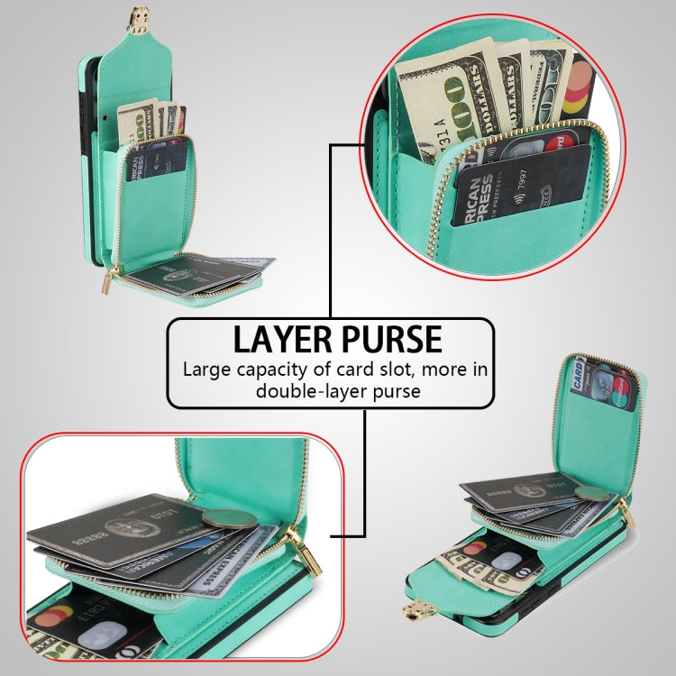 For Samsung Galaxy S22+ 5G Zipper Hardware Card Wallet Phone Case