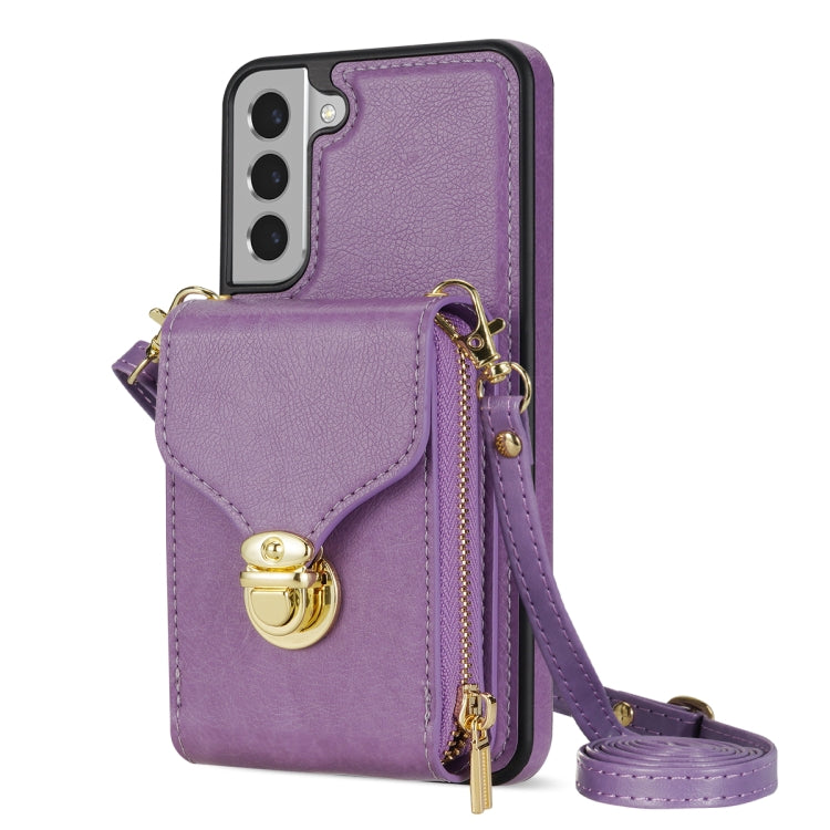 For Samsung Galaxy S22+ 5G Zipper Hardware Card Wallet Phone Case