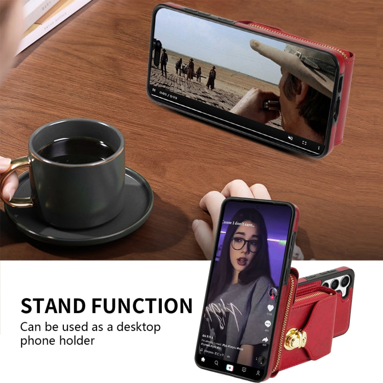 For Samsung Galaxy S22 5G Zipper Hardware Card Wallet Phone Case
