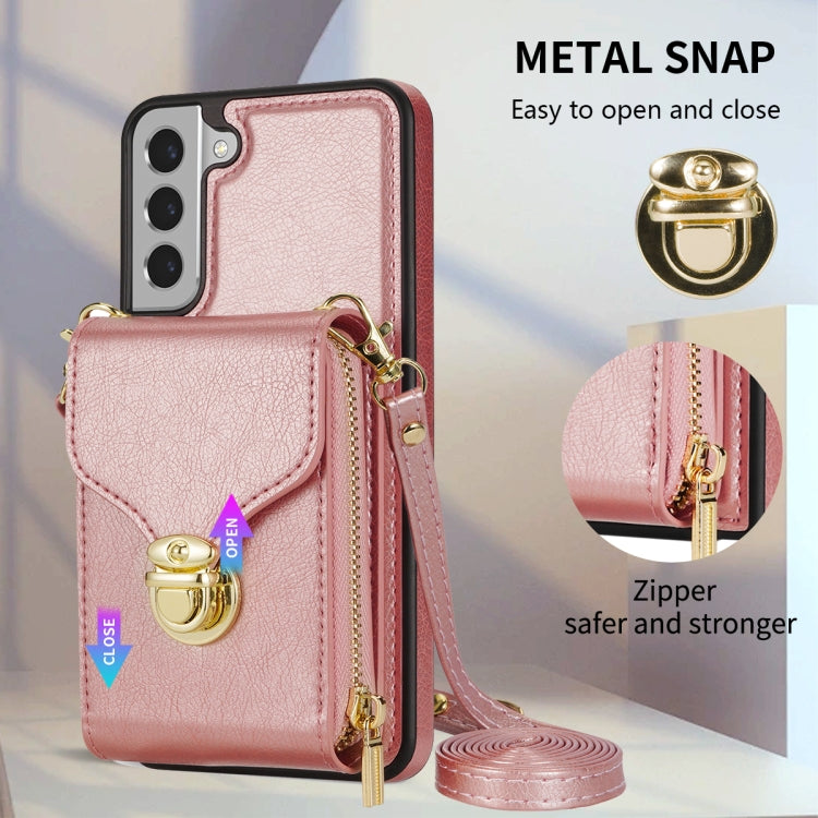 For Samsung Galaxy S22 5G Zipper Hardware Card Wallet Phone Case