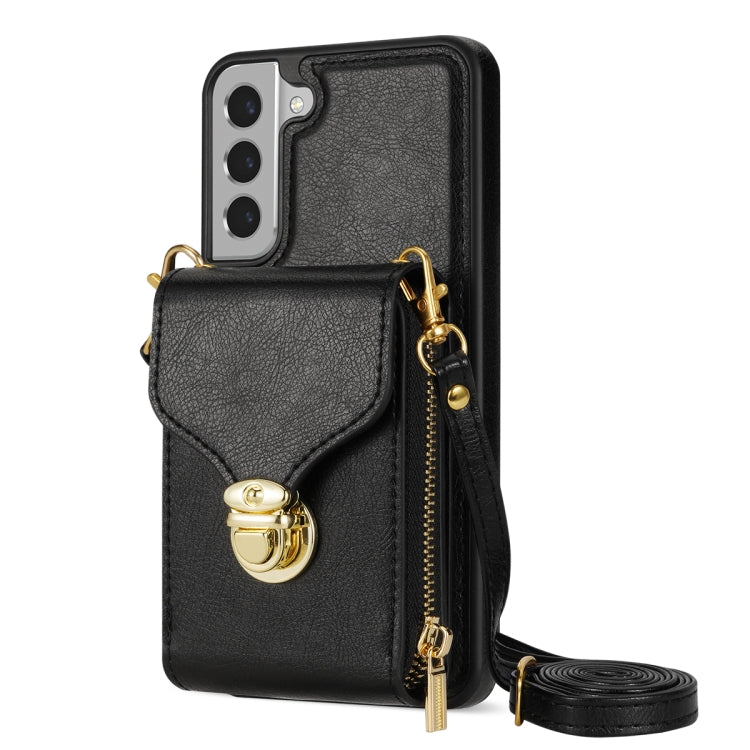 For Samsung Galaxy S21+ 5G Zipper Hardware Card Wallet Phone Case