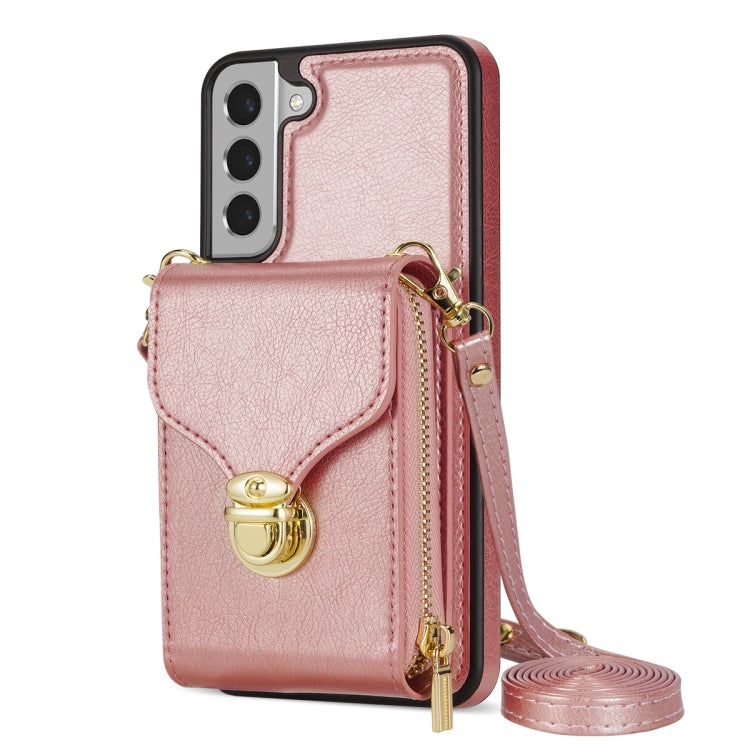 For Samsung Galaxy S21+ 5G Zipper Hardware Card Wallet Phone Case