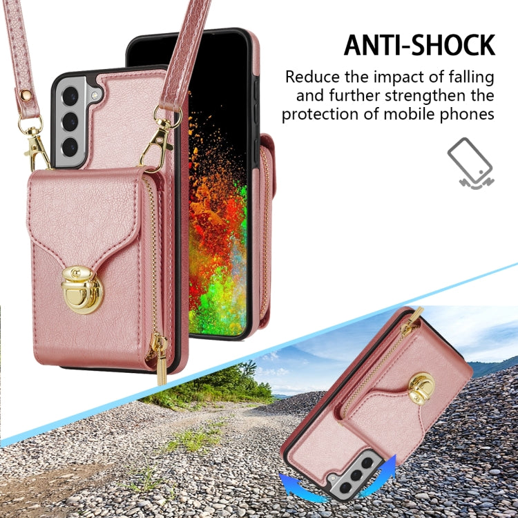 For Samsung Galaxy S21+ 5G Zipper Hardware Card Wallet Phone Case