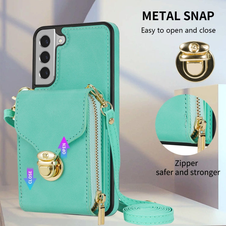 For Samsung Galaxy S21+ 5G Zipper Hardware Card Wallet Phone Case