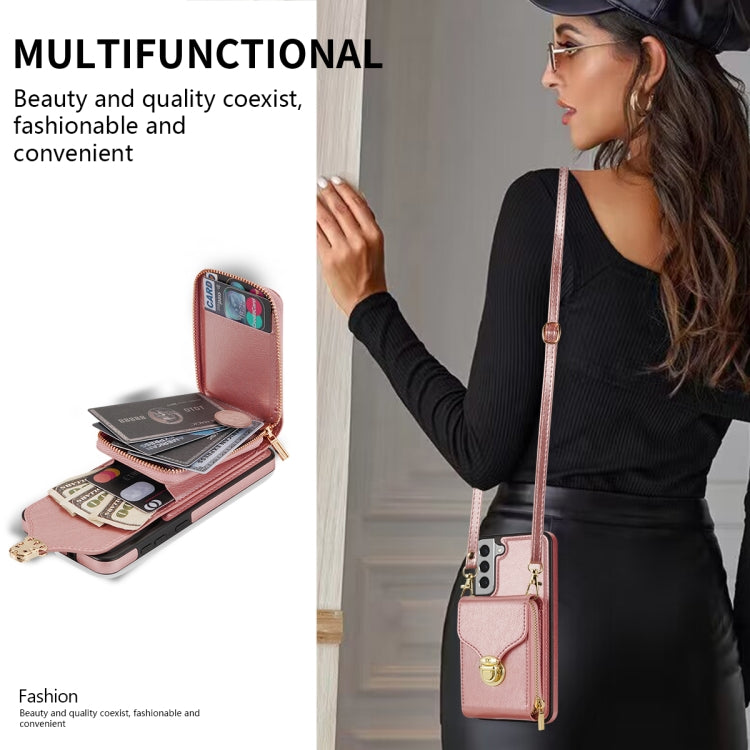 For Samsung Galaxy S21 5G Zipper Hardware Card Wallet Phone Case