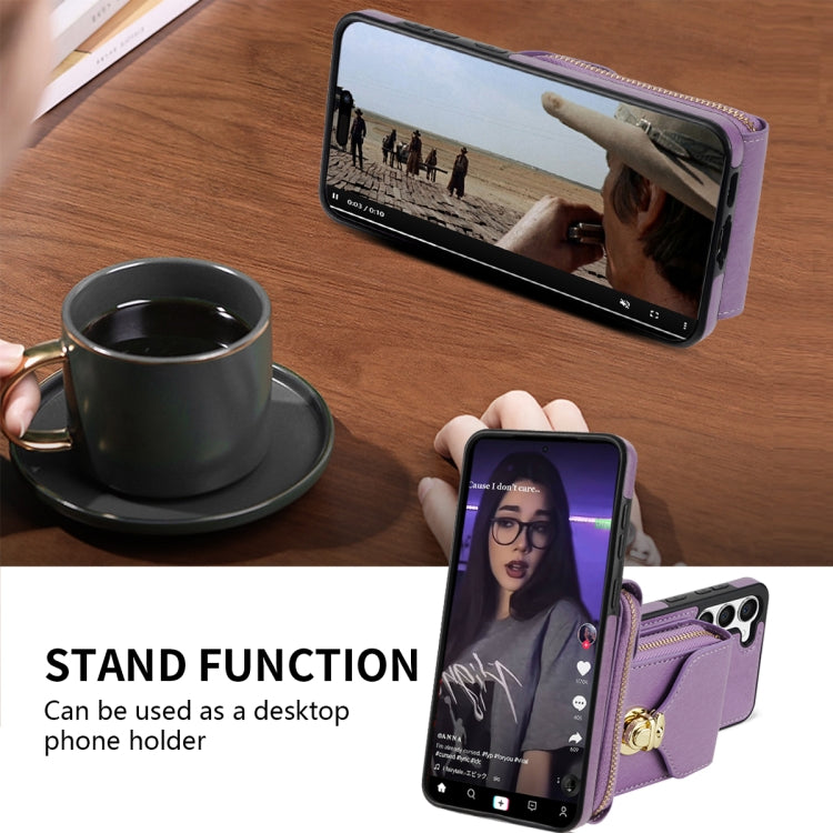 For Samsung Galaxy S21 5G Zipper Hardware Card Wallet Phone Case