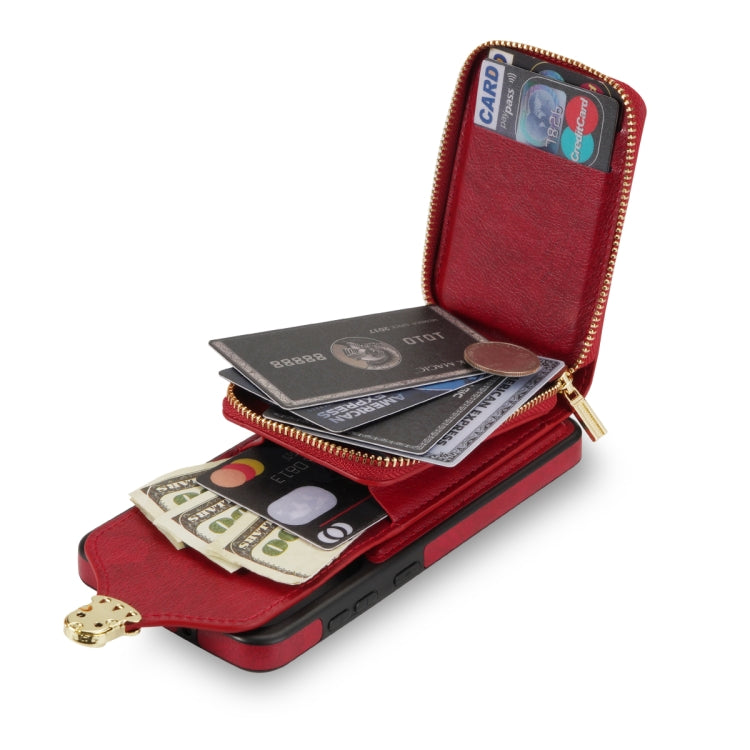 For Samsung Galaxy S21 Ultra 5G Zipper Hardware Card Wallet Phone Case