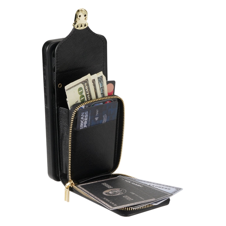 For Samsung Galaxy S21 Ultra 5G Zipper Hardware Card Wallet Phone Case