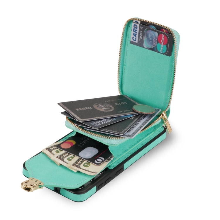For Samsung Galaxy S21 Ultra 5G Zipper Hardware Card Wallet Phone Case