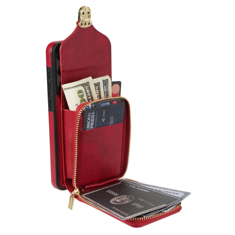 For Samsung Galaxy S20 Zipper Hardware Card Wallet Phone Case