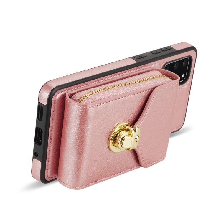 For Samsung Galaxy S20 Zipper Hardware Card Wallet Phone Case