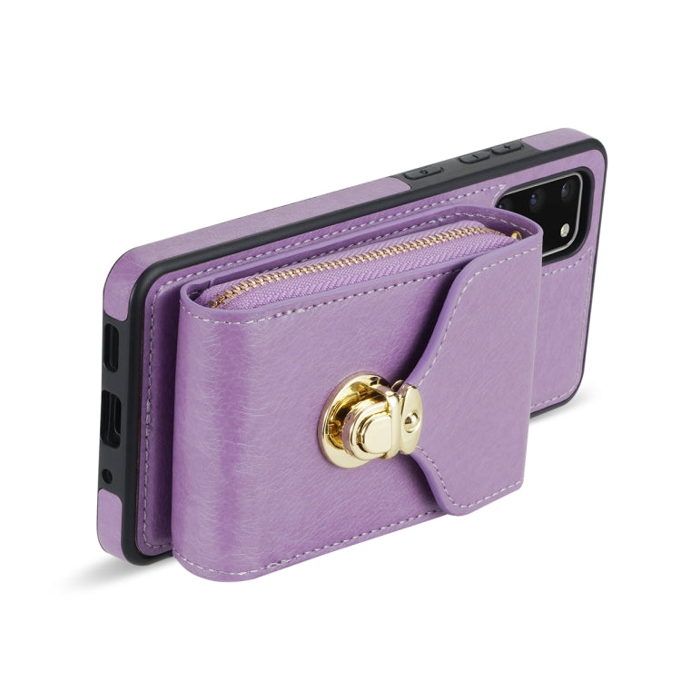 For Samsung Galaxy S20 Zipper Hardware Card Wallet Phone Case