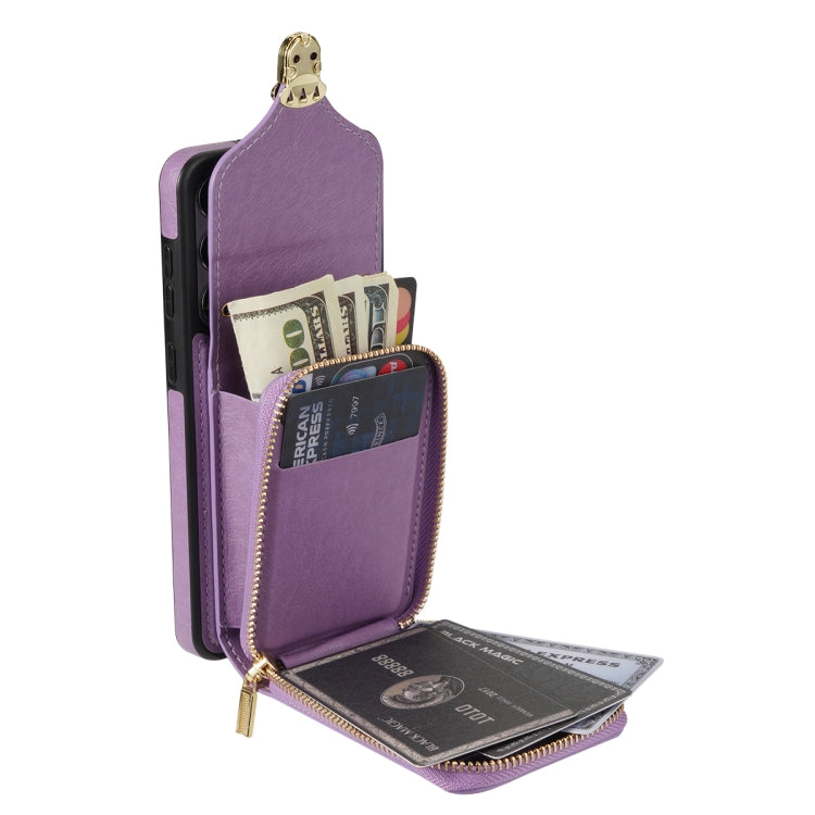 For Samsung Galaxy S20 Zipper Hardware Card Wallet Phone Case