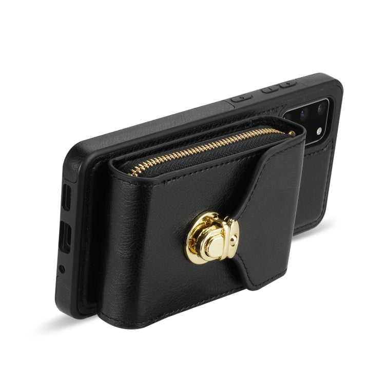 For Samsung Galaxy A51 Zipper Hardware Card Wallet Phone Case