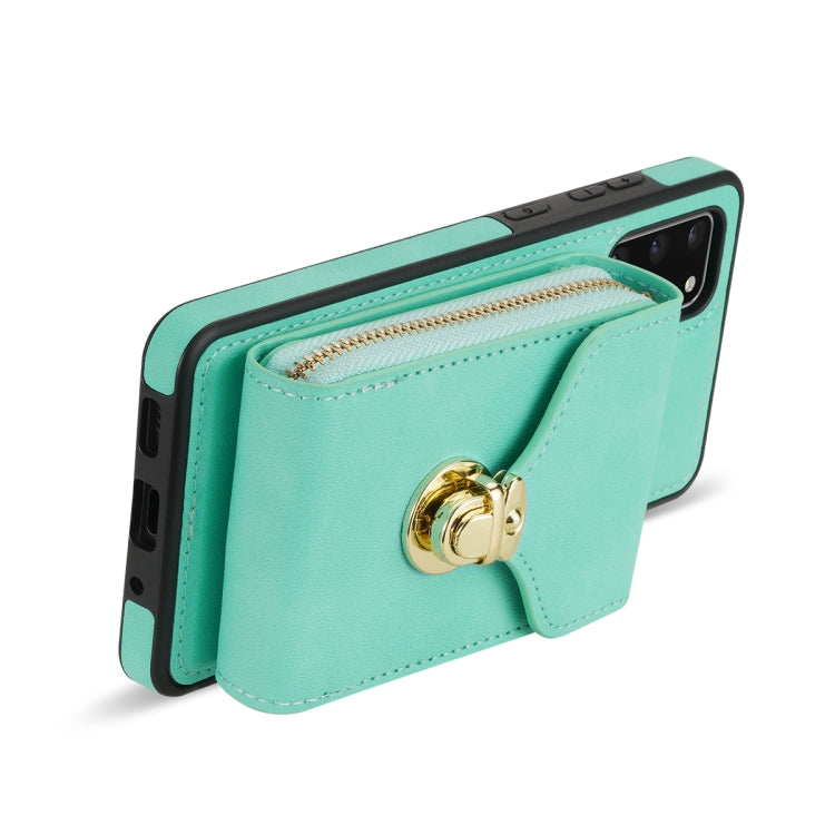 For Samsung Galaxy A51 Zipper Hardware Card Wallet Phone Case
