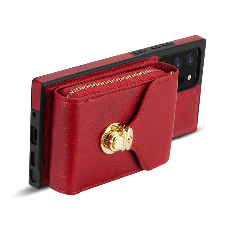 For Samsung Galaxy Note20 Ultra Zipper Hardware Card Wallet Phone Case