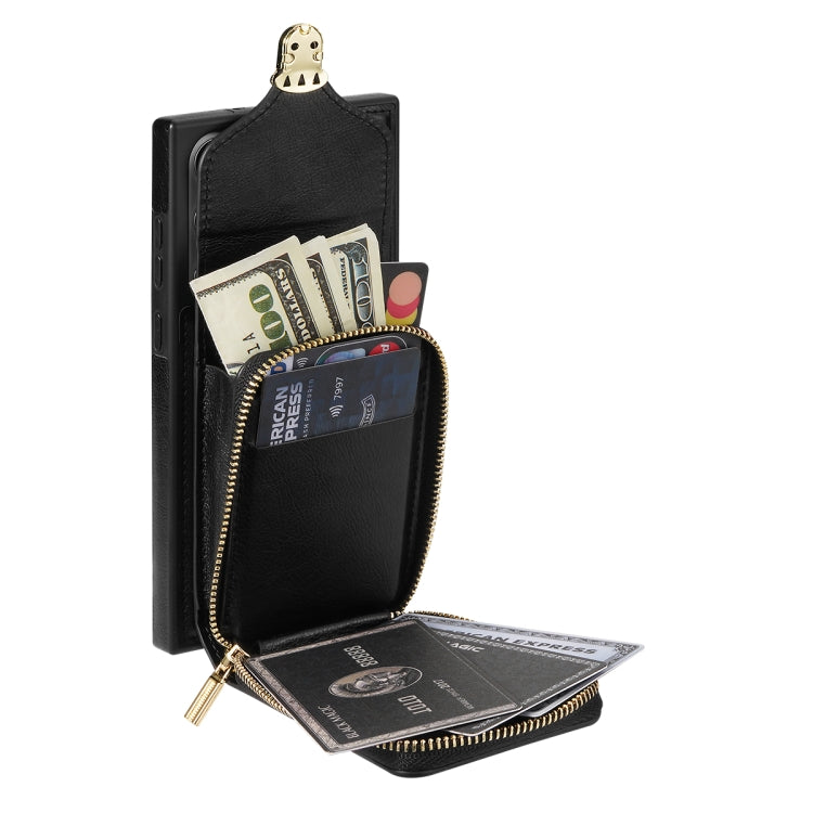 For Samsung Galaxy Note20 Ultra Zipper Hardware Card Wallet Phone Case