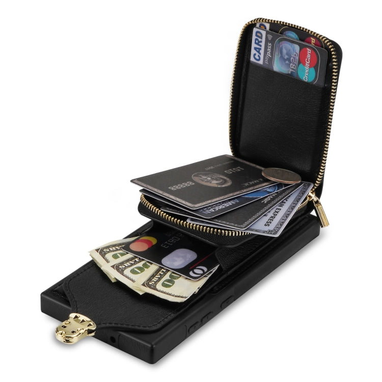 For Samsung Galaxy Note20 Ultra Zipper Hardware Card Wallet Phone Case
