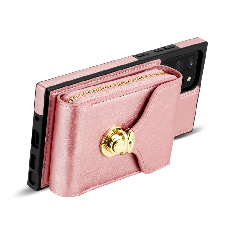 For Samsung Galaxy Note20 Ultra Zipper Hardware Card Wallet Phone Case
