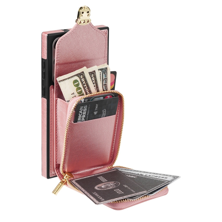 For Samsung Galaxy Note20 Ultra Zipper Hardware Card Wallet Phone Case