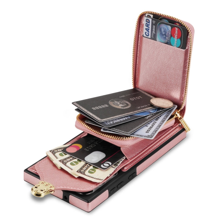 For Samsung Galaxy Note20 Ultra Zipper Hardware Card Wallet Phone Case