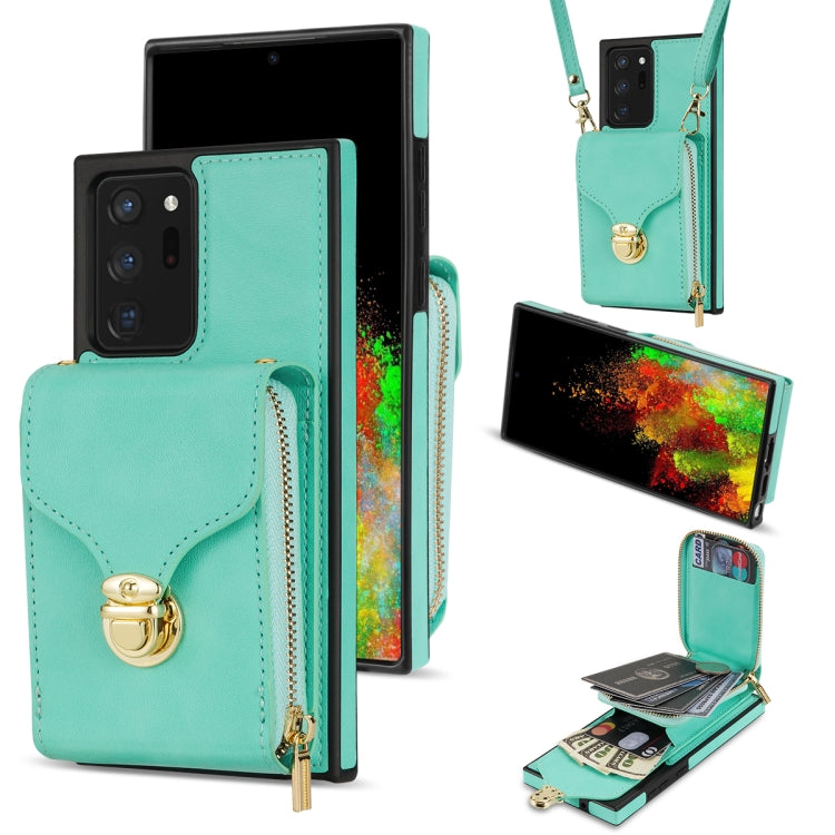 For Samsung Galaxy Note20 Ultra Zipper Hardware Card Wallet Phone Case