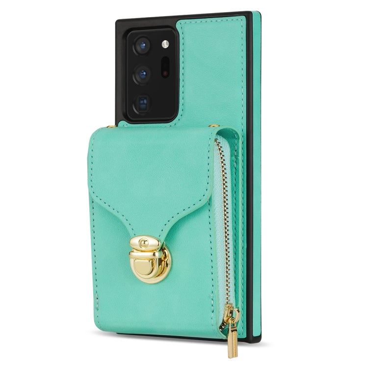 For Samsung Galaxy Note20 Ultra Zipper Hardware Card Wallet Phone Case