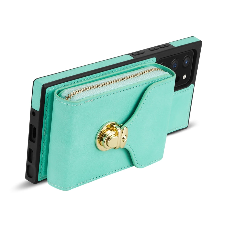 For Samsung Galaxy Note20 Ultra Zipper Hardware Card Wallet Phone Case