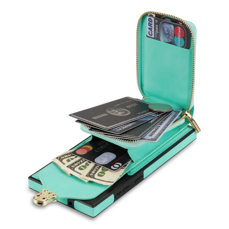 For Samsung Galaxy Note20 Ultra Zipper Hardware Card Wallet Phone Case