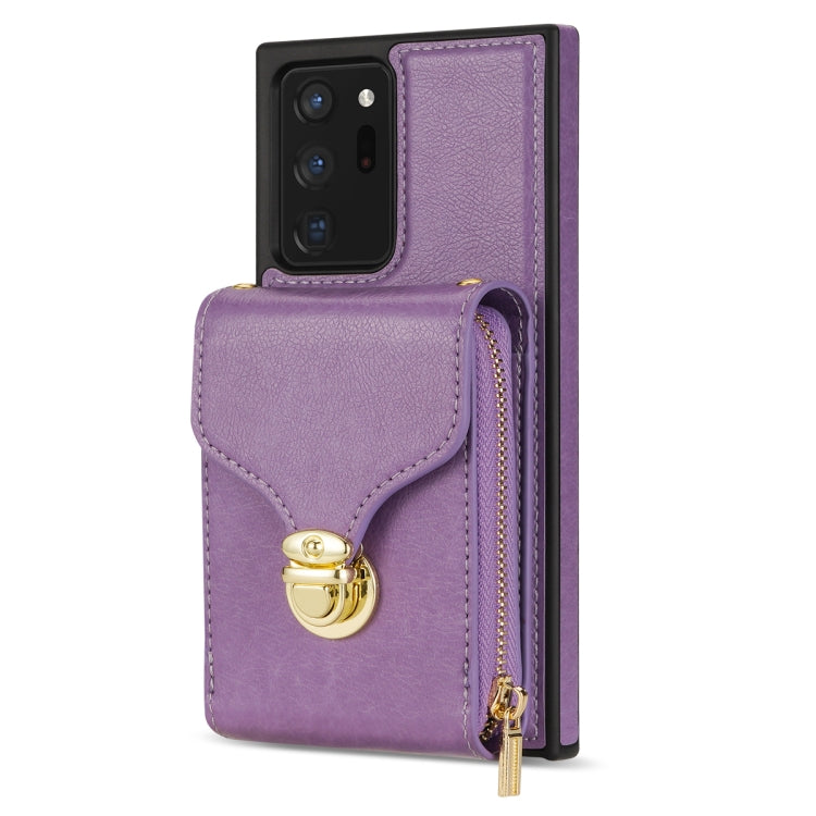 For Samsung Galaxy Note20 Ultra Zipper Hardware Card Wallet Phone Case