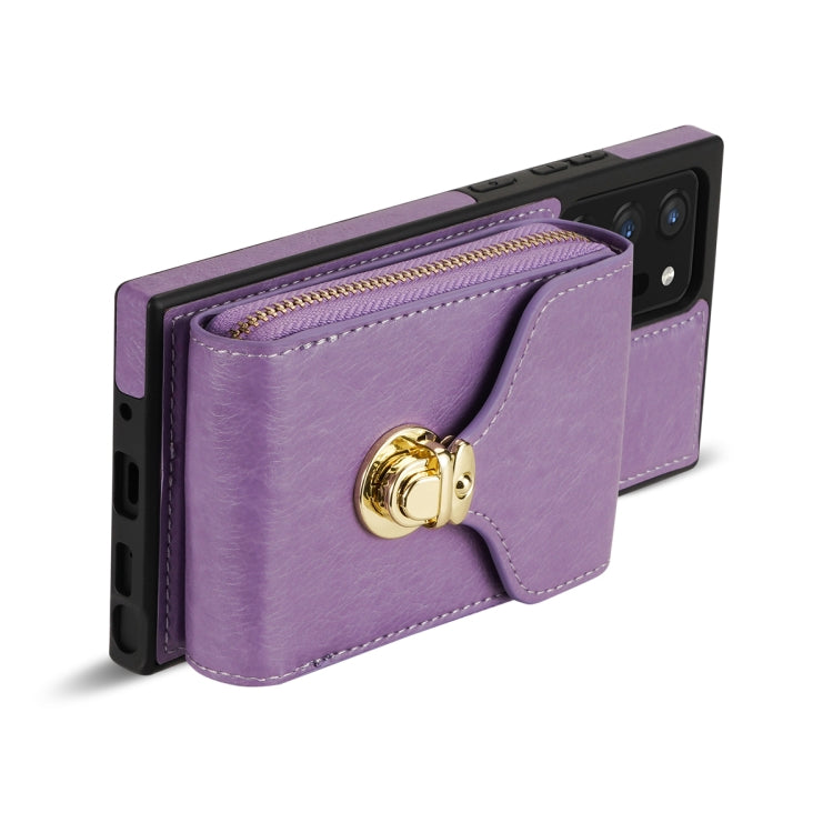For Samsung Galaxy Note20 Ultra Zipper Hardware Card Wallet Phone Case