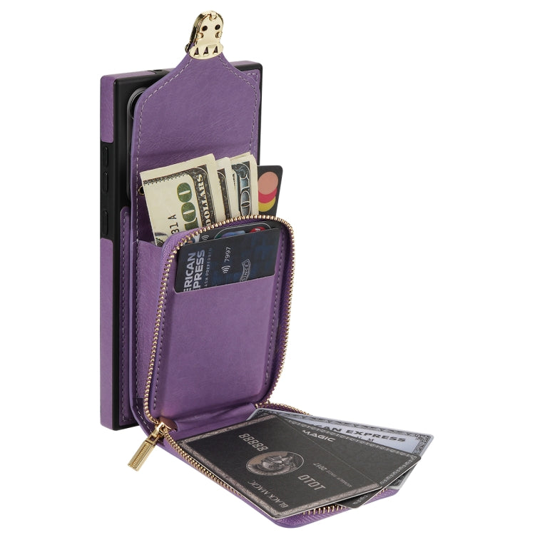 For Samsung Galaxy Note20 Ultra Zipper Hardware Card Wallet Phone Case
